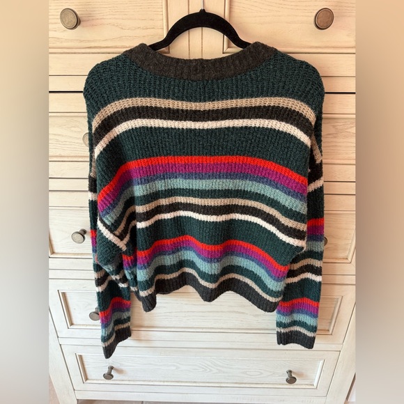 American Eagle Outfitters Multicolor Striped Crew Neck Sweater - Picture 3 of 6